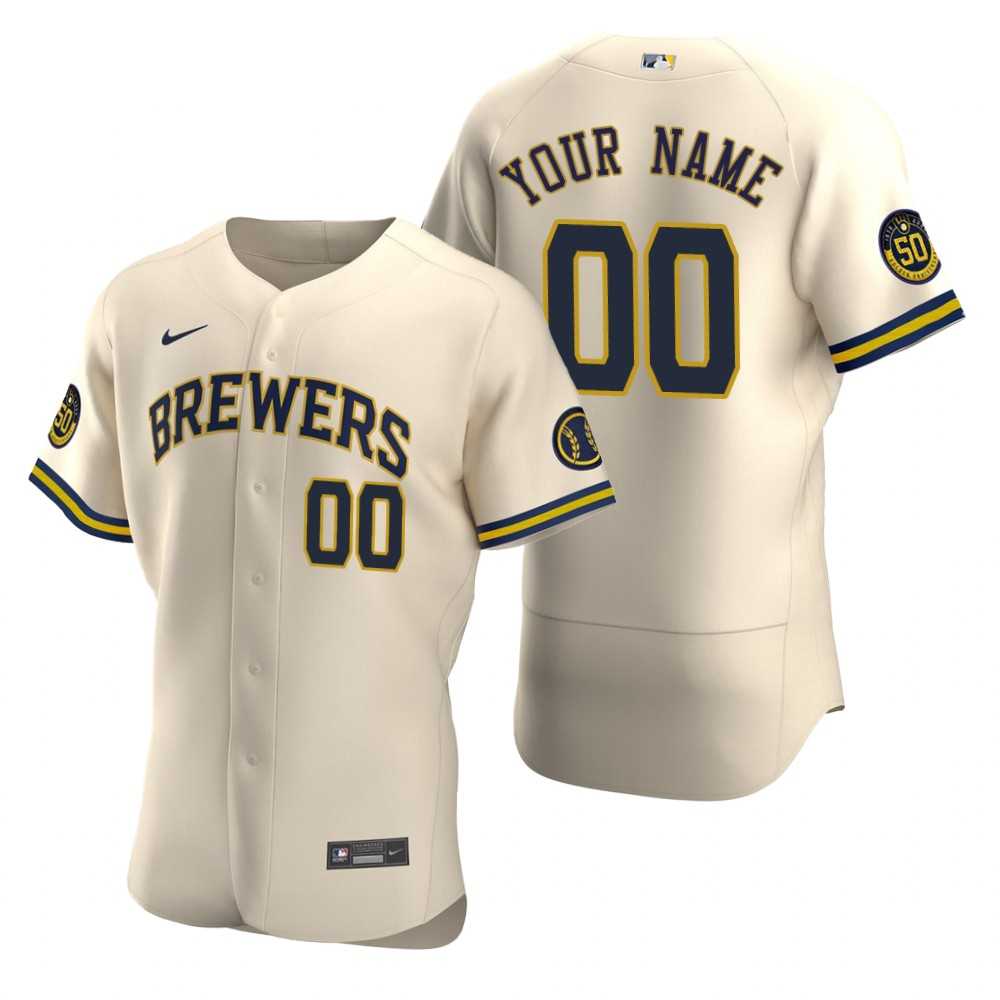 Milwaukee Brewers Customized Nike Cream Stitched MLB Flex Base Jersey,We sell and wholesale Milwaukee Brewers Customized Nike Cream Stitched MLB Flex Base Jersey on line form chian!
